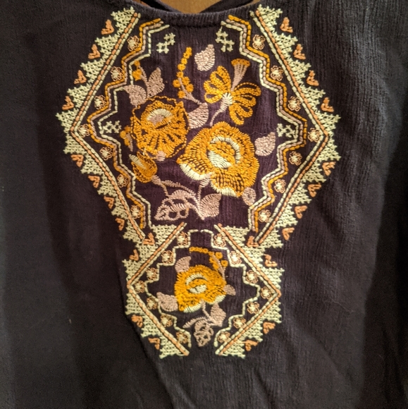 Navy top with stitching - Picture 2 of 3